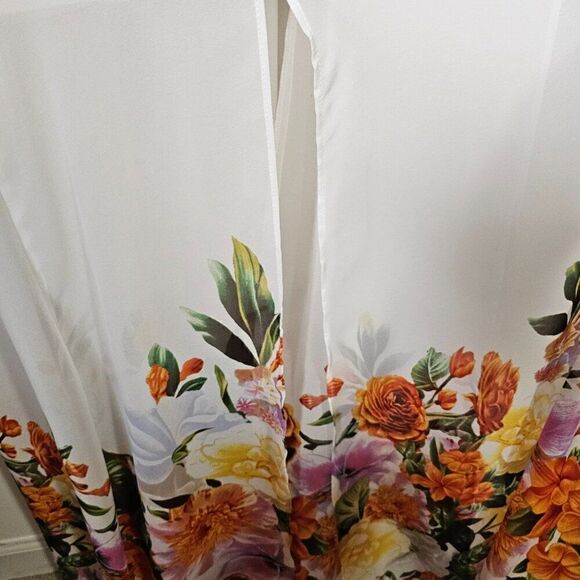 EUC LIKE NEW BISOU BISOU MICHELE BOHBOT FLORAL SLEEVELESS MAXI DRESS SIZE 10 / M - Picture 9 of 14